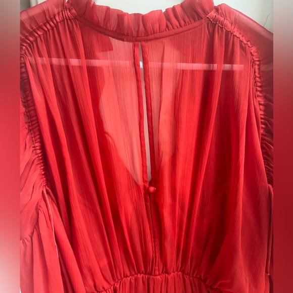 ASOS tie neck Red mini dress size 4 - Picture 8 of 8